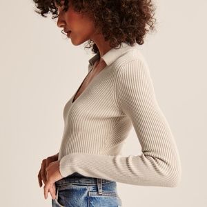 Abercrombie Ribbed Knit Polo